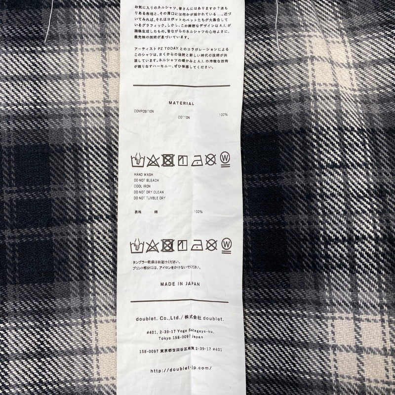 【中古品】【メンズ】 DOUBLET ダブレット × PZ TODAY 24SS53SH144 PET ROBOT SHIRT ペット ロボット シャツ トップス 140-260729-kh-07-izu サイズ：M カラー：ブラック系 万代Net店