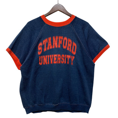 【現状渡し品】【メンズ】 VINTAGE STANFORD UNIVERSITY RAGLAN SLEEVE RINGER SS SWEATSHIRT ラグラン スリーブ リンガー ショートスリーブ スウェットシャツ 146-260730-kh-02-izu カラー：ネイビー×レッド 万代Net店