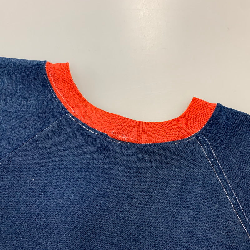 【現状渡し品】【メンズ】 VINTAGE STANFORD UNIVERSITY RAGLAN SLEEVE RINGER SS SWEATSHIRT ラグラン スリーブ リンガー ショートスリーブ スウェットシャツ 146-260730-kh-02-izu カラー：ネイビー×レッド 万代Net店