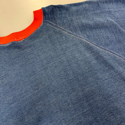 【現状渡し品】【メンズ】 VINTAGE STANFORD UNIVERSITY RAGLAN SLEEVE RINGER SS SWEATSHIRT ラグラン スリーブ リンガー ショートスリーブ スウェットシャツ 146-260730-kh-02-izu カラー：ネイビー×レッド 万代Net店