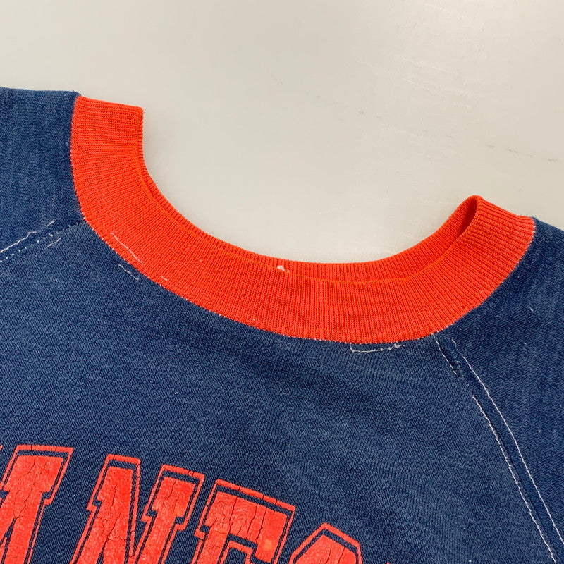 【現状渡し品】【メンズ】 VINTAGE STANFORD UNIVERSITY RAGLAN SLEEVE RINGER SS SWEATSHIRT ラグラン スリーブ リンガー ショートスリーブ スウェットシャツ 146-260730-kh-02-izu カラー：ネイビー×レッド 万代Net店