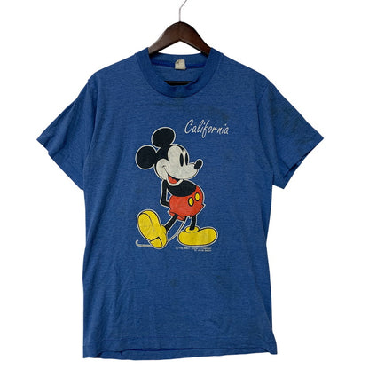 【現状渡し品】【メンズ】 VELVA SHEEN ベルバシーン USA製 CALIFORNIA MICKEY PRINT SS TEE ミッキー プリント ショートスリーブ Tシャツ トップス 146-260730-kh-01-izu サイズ：M カラー：ブルー 万代Net店