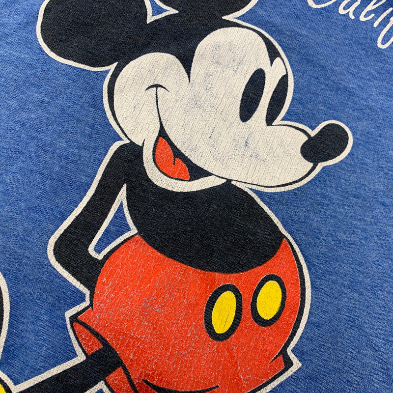 【現状渡し品】【メンズ】 VELVA SHEEN ベルバシーン USA製 CALIFORNIA MICKEY PRINT SS TEE ミッキー プリント ショートスリーブ Tシャツ トップス 146-260730-kh-01-izu サイズ：M カラー：ブルー 万代Net店