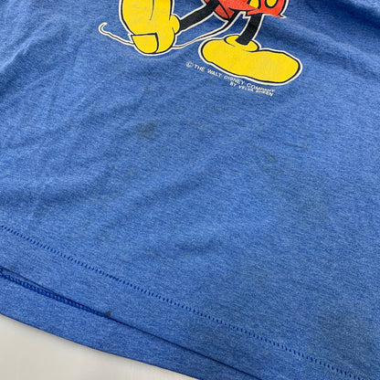 【現状渡し品】【メンズ】 VELVA SHEEN ベルバシーン USA製 CALIFORNIA MICKEY PRINT SS TEE ミッキー プリント ショートスリーブ Tシャツ トップス 146-260730-kh-01-izu サイズ：M カラー：ブルー 万代Net店