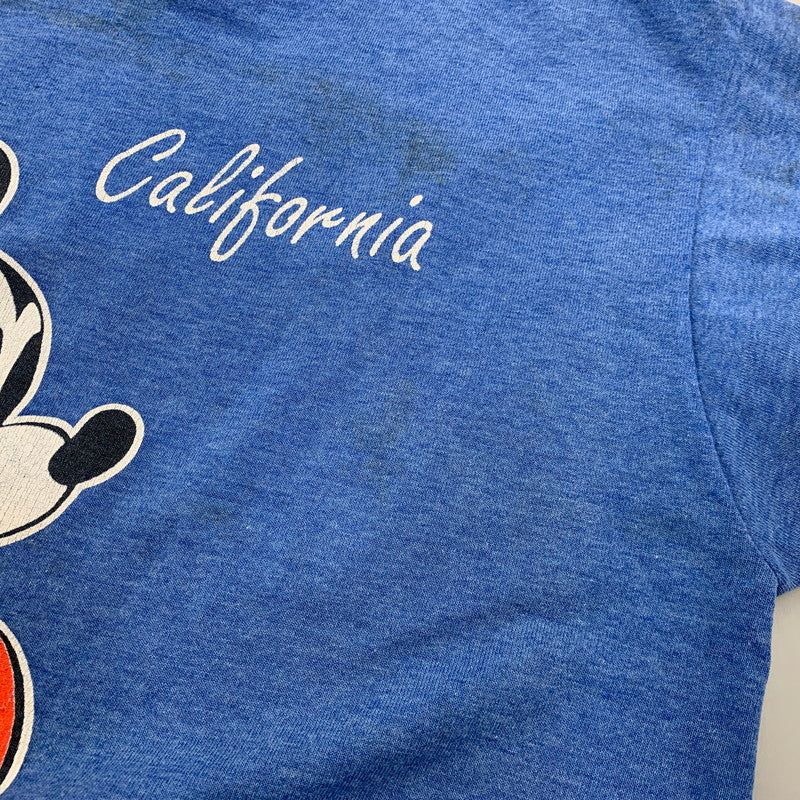 【現状渡し品】【メンズ】 VELVA SHEEN ベルバシーン USA製 CALIFORNIA MICKEY PRINT SS TEE ミッキー プリント ショートスリーブ Tシャツ トップス 146-260730-kh-01-izu サイズ：M カラー：ブルー 万代Net店