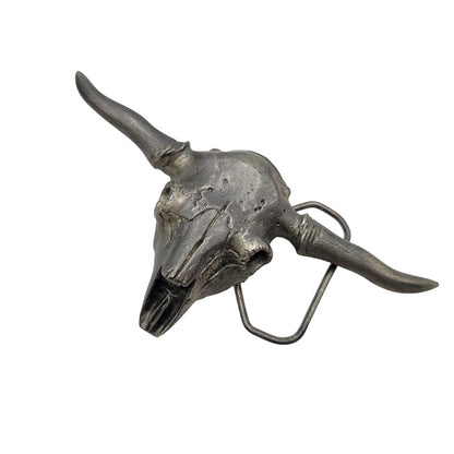 【中古品】【メンズ/レディース】 THE GREAT AMERICAN BUCKLE COMPANY グレートアメリカンバックル 496 c1980 BUFFALO SKULL BUCKLE バッファロースカル バックル USA製 208-260802-as-10-izu カラー：シルバー 万代Net店
