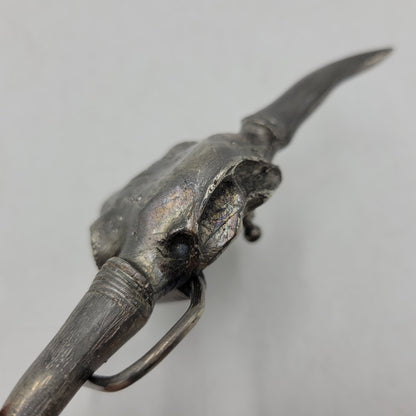 【中古品】【メンズ/レディース】 THE GREAT AMERICAN BUCKLE COMPANY グレートアメリカンバックル 496 c1980 BUFFALO SKULL BUCKLE バッファロースカル バックル USA製 208-260802-as-10-izu カラー：シルバー 万代Net店