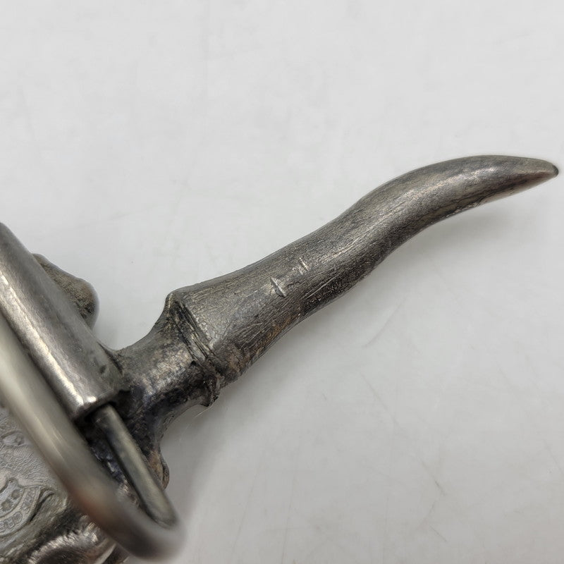 【中古品】【メンズ/レディース】 THE GREAT AMERICAN BUCKLE COMPANY グレートアメリカンバックル 496 c1980 BUFFALO SKULL BUCKLE バッファロースカル バックル USA製 208-260802-as-10-izu カラー：シルバー 万代Net店