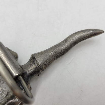 【中古品】【メンズ/レディース】 THE GREAT AMERICAN BUCKLE COMPANY グレートアメリカンバックル 496 c1980 BUFFALO SKULL BUCKLE バッファロースカル バックル USA製 208-260802-as-10-izu カラー：シルバー 万代Net店