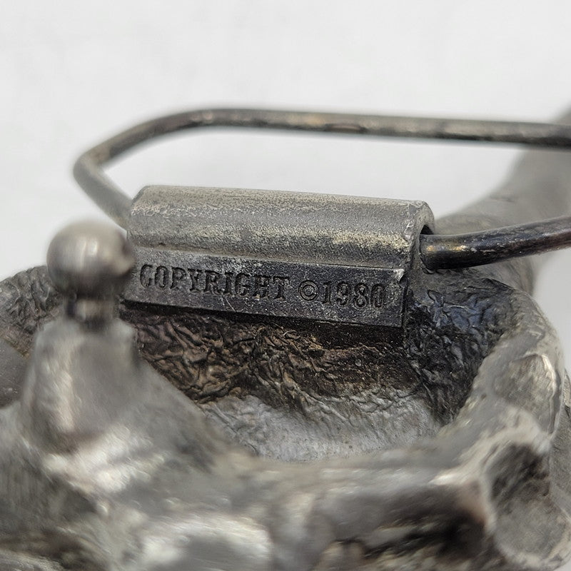【中古品】【メンズ/レディース】 THE GREAT AMERICAN BUCKLE COMPANY グレートアメリカンバックル 496 c1980 BUFFALO SKULL BUCKLE バッファロースカル バックル USA製 208-260802-as-10-izu カラー：シルバー 万代Net店