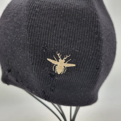 【現状渡し品】【メンズ/レディース】 DIOR HOMME ディオール・オム BEE BEANIE 3HH4094593 ビー ビーニー ニット帽 帽子 185-260731-ay-01-izu サイズ：F カラー：ブラック 万代Net店