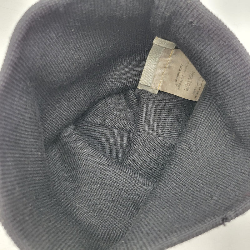【現状渡し品】【メンズ/レディース】 DIOR HOMME ディオール・オム BEE BEANIE 3HH4094593 ビー ビーニー ニット帽 帽子 185-260731-ay-01-izu サイズ：F カラー：ブラック 万代Net店