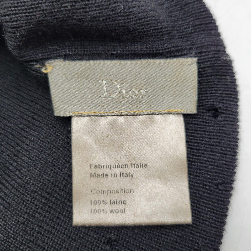 【現状渡し品】【メンズ/レディース】 DIOR HOMME ディオール・オム BEE BEANIE 3HH4094593 ビー ビーニー ニット帽 帽子 185-260731-ay-01-izu サイズ：F カラー：ブラック 万代Net店