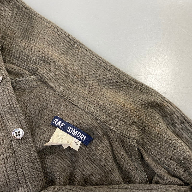 【中古品】【メンズ】 RAF SIMONS ラフシモンズ 90S COTTON SS POLO SHIRT コットン ショートスリーブ ポロ シャツ トップス 半袖 141-260730-cs-14-izu サイズ：46 カラー：ブラウン 万代Net店