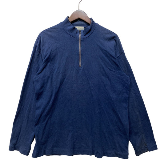 【現状渡し品】【メンズ】 COMME DES GARCONS HOMME コムデギャルソンオム HALFZIP LS TEE ハーフジップ ロングスリーブ Tシャツ トップス 長袖 140-260730-cs-13-izu サイズ：不明 カラー：ネイビー 万代Net店