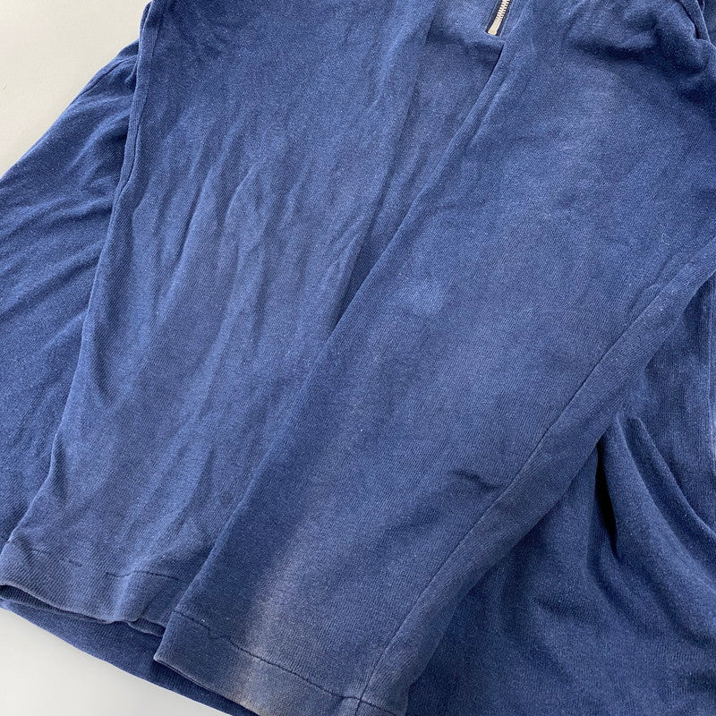 【現状渡し品】【メンズ】 COMME DES GARCONS HOMME コムデギャルソンオム HALFZIP LS TEE ハーフジップ ロングスリーブ Tシャツ トップス 長袖 140-260730-cs-13-izu サイズ：不明 カラー：ネイビー 万代Net店