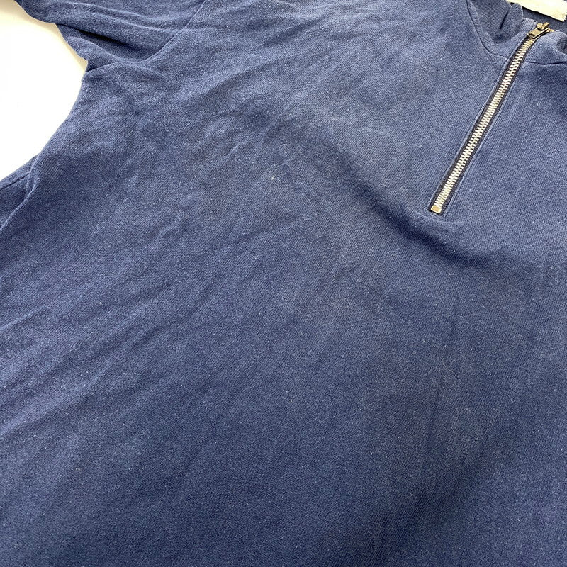【現状渡し品】【メンズ】 COMME DES GARCONS HOMME コムデギャルソンオム HALFZIP LS TEE ハーフジップ ロングスリーブ Tシャツ トップス 長袖 140-260730-cs-13-izu サイズ：不明 カラー：ネイビー 万代Net店