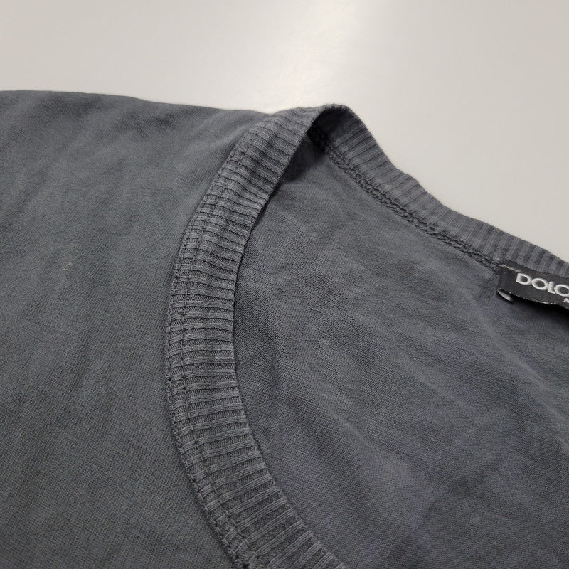 【中古品】【メンズ】 DOLCE＆GABBANA ドルチェアンドガッバーナ MILITARY PATCH LS TEE ミリタリー パッチ ロングスリーブ Tシャツ トップス 長袖 141-260731-cs-12-izu サイズ：50 カラー：チャコール 万代Net店
