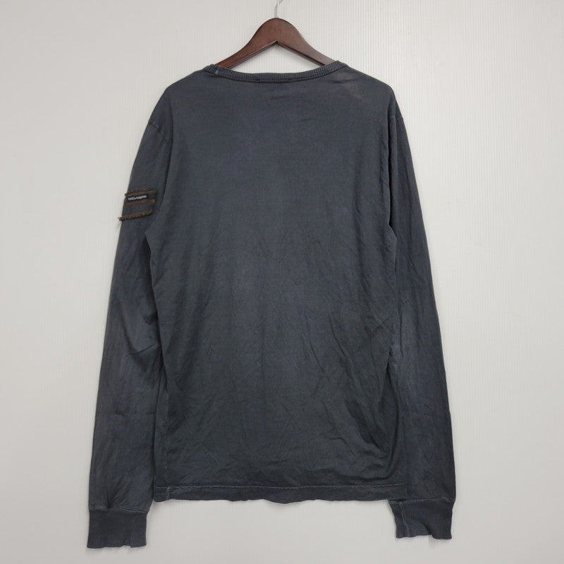 【中古品】【メンズ】 DOLCE＆GABBANA ドルチェアンドガッバーナ MILITARY PATCH LS TEE ミリタリー パッチ ロングスリーブ Tシャツ トップス 長袖 141-260731-cs-12-izu サイズ：50 カラー：チャコール 万代Net店