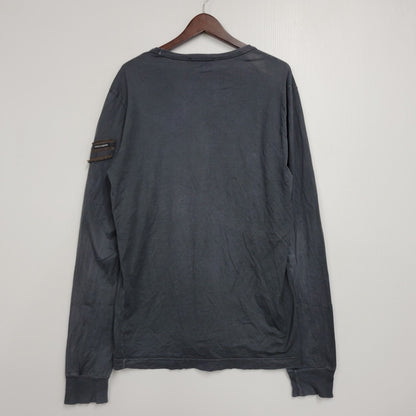 【中古品】【メンズ】 DOLCE＆GABBANA ドルチェアンドガッバーナ MILITARY PATCH LS TEE ミリタリー パッチ ロングスリーブ Tシャツ トップス 長袖 141-260731-cs-12-izu サイズ：50 カラー：チャコール 万代Net店