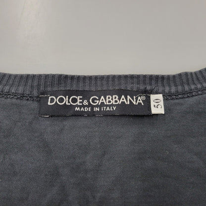 【中古品】【メンズ】 DOLCE＆GABBANA ドルチェアンドガッバーナ MILITARY PATCH LS TEE ミリタリー パッチ ロングスリーブ Tシャツ トップス 長袖 141-260731-cs-12-izu サイズ：50 カラー：チャコール 万代Net店