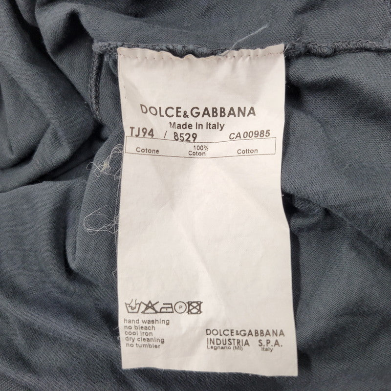 【中古品】【メンズ】 DOLCE＆GABBANA ドルチェアンドガッバーナ MILITARY PATCH LS TEE ミリタリー パッチ ロングスリーブ Tシャツ トップス 長袖 141-260731-cs-12-izu サイズ：50 カラー：チャコール 万代Net店