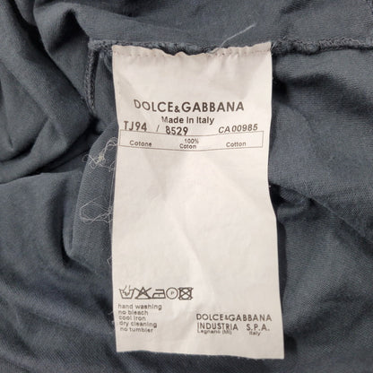 【中古品】【メンズ】 DOLCE＆GABBANA ドルチェアンドガッバーナ MILITARY PATCH LS TEE ミリタリー パッチ ロングスリーブ Tシャツ トップス 長袖 141-260731-cs-12-izu サイズ：50 カラー：チャコール 万代Net店