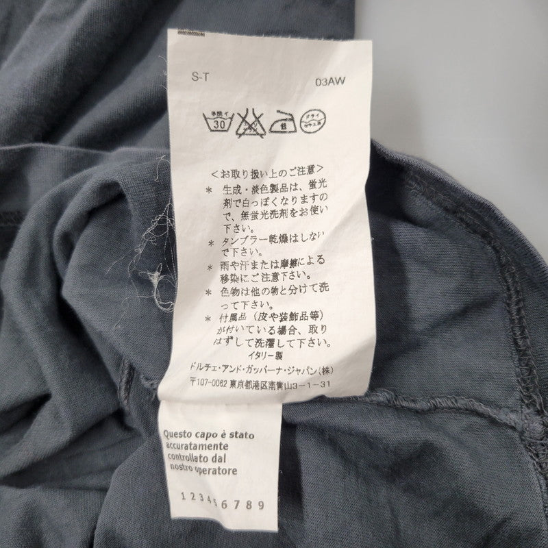 【中古品】【メンズ】 DOLCE＆GABBANA ドルチェアンドガッバーナ MILITARY PATCH LS TEE ミリタリー パッチ ロングスリーブ Tシャツ トップス 長袖 141-260731-cs-12-izu サイズ：50 カラー：チャコール 万代Net店