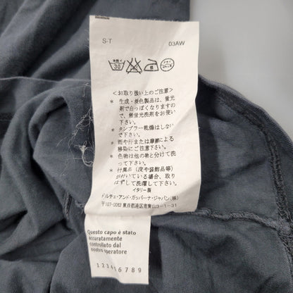 【中古品】【メンズ】 DOLCE＆GABBANA ドルチェアンドガッバーナ MILITARY PATCH LS TEE ミリタリー パッチ ロングスリーブ Tシャツ トップス 長袖 141-260731-cs-12-izu サイズ：50 カラー：チャコール 万代Net店