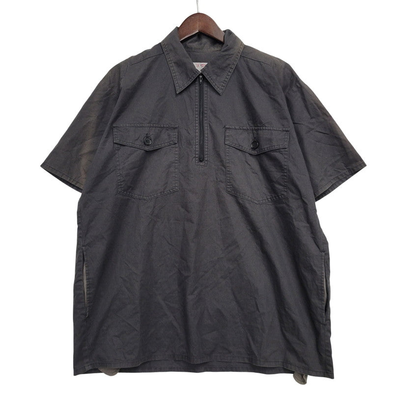 【現状渡し品】【メンズ】 UNDERCOVER アンダーカバー RELIEF期 レリーフ期 99SS HALF ZIP SS SHIRT ハーフ ジップ ショートスリーブ シャツ トップス 半袖 140-260731-cs-13-izu サイズ：M カラー：ブラック 万代Net店