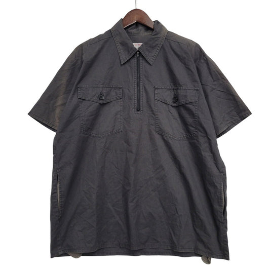 【現状渡し品】【メンズ】 UNDERCOVER アンダーカバー RELIEF期 レリーフ期 99SS HALF ZIP SS SHIRT ハーフ ジップ ショートスリーブ シャツ トップス 半袖 140-260731-cs-13-izu サイズ：M カラー：ブラック 万代Net店