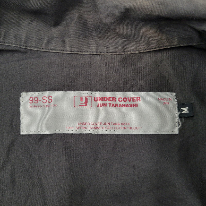 【現状渡し品】【メンズ】 UNDERCOVER アンダーカバー RELIEF期 レリーフ期 99SS HALF ZIP SS SHIRT ハーフ ジップ ショートスリーブ シャツ トップス 半袖 140-260731-cs-13-izu サイズ：M カラー：ブラック 万代Net店