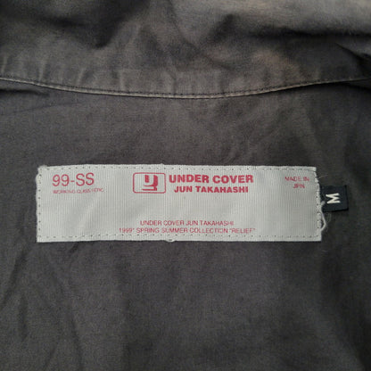 【現状渡し品】【メンズ】 UNDERCOVER アンダーカバー RELIEF期 レリーフ期 99SS HALF ZIP SS SHIRT ハーフ ジップ ショートスリーブ シャツ トップス 半袖 140-260731-cs-13-izu サイズ：M カラー：ブラック 万代Net店