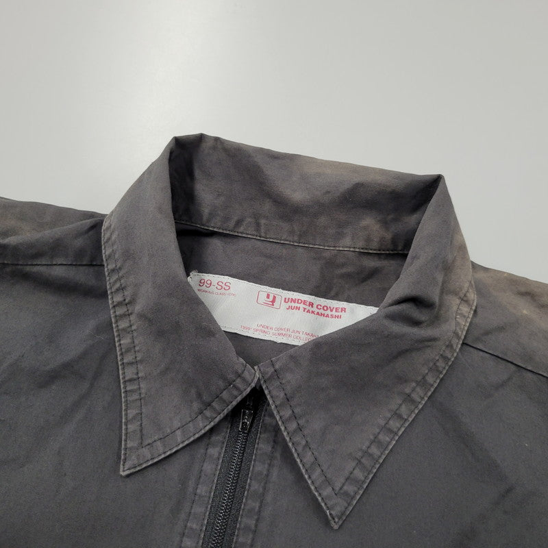 【現状渡し品】【メンズ】 UNDERCOVER アンダーカバー RELIEF期 レリーフ期 99SS HALF ZIP SS SHIRT ハーフ ジップ ショートスリーブ シャツ トップス 半袖 140-260731-cs-13-izu サイズ：M カラー：ブラック 万代Net店