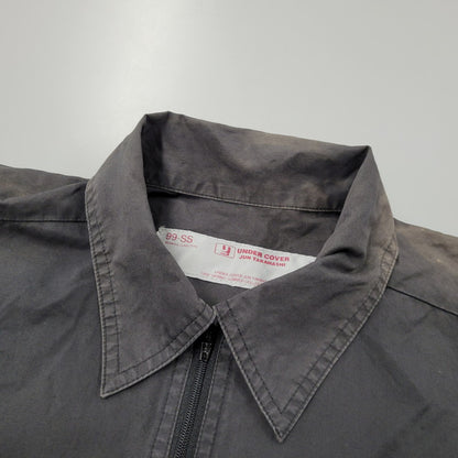 【現状渡し品】【メンズ】 UNDERCOVER アンダーカバー RELIEF期 レリーフ期 99SS HALF ZIP SS SHIRT ハーフ ジップ ショートスリーブ シャツ トップス 半袖 140-260731-cs-13-izu サイズ：M カラー：ブラック 万代Net店