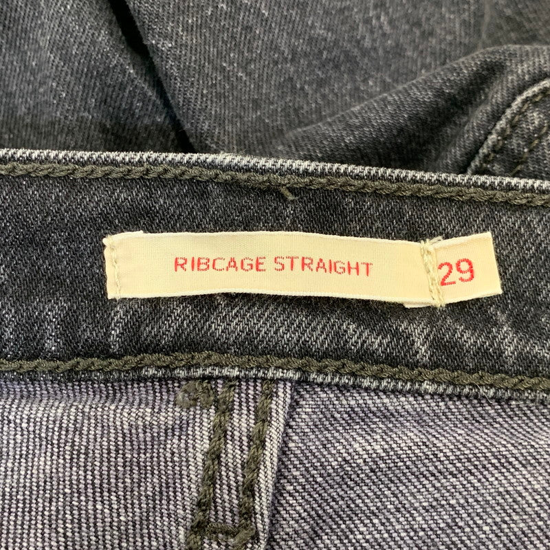 【中古品】【メンズ】 LEVI'S PREMIUM リーバイス プレミアム RIBCAGE STRAIGHT DENIM PANTS PC9-72693-0037 ストレート デニムパンツ ジーンズ ズボン ボトムス 158-260731-ay-06-izu サイズ：29×27 カラー：ブラック 万代Net店