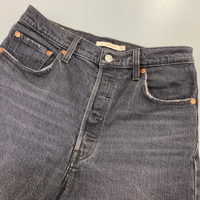 【中古品】【メンズ】 LEVI'S PREMIUM リーバイス プレミアム RIBCAGE STRAIGHT DENIM PANTS PC9-72693-0037 ストレート デニムパンツ ジーンズ ズボン ボトムス 158-260731-ay-06-izu サイズ：29×27 カラー：ブラック 万代Net店