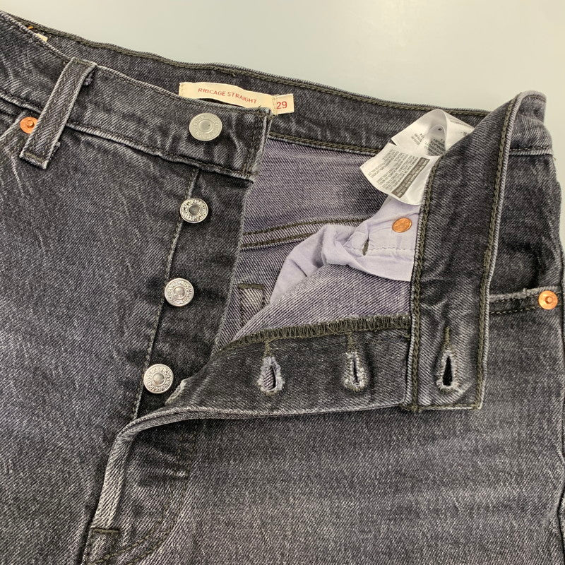 【中古品】【メンズ】 LEVI'S PREMIUM リーバイス プレミアム RIBCAGE STRAIGHT DENIM PANTS PC9-72693-0037 ストレート デニムパンツ ジーンズ ズボン ボトムス 158-260731-ay-06-izu サイズ：29×27 カラー：ブラック 万代Net店
