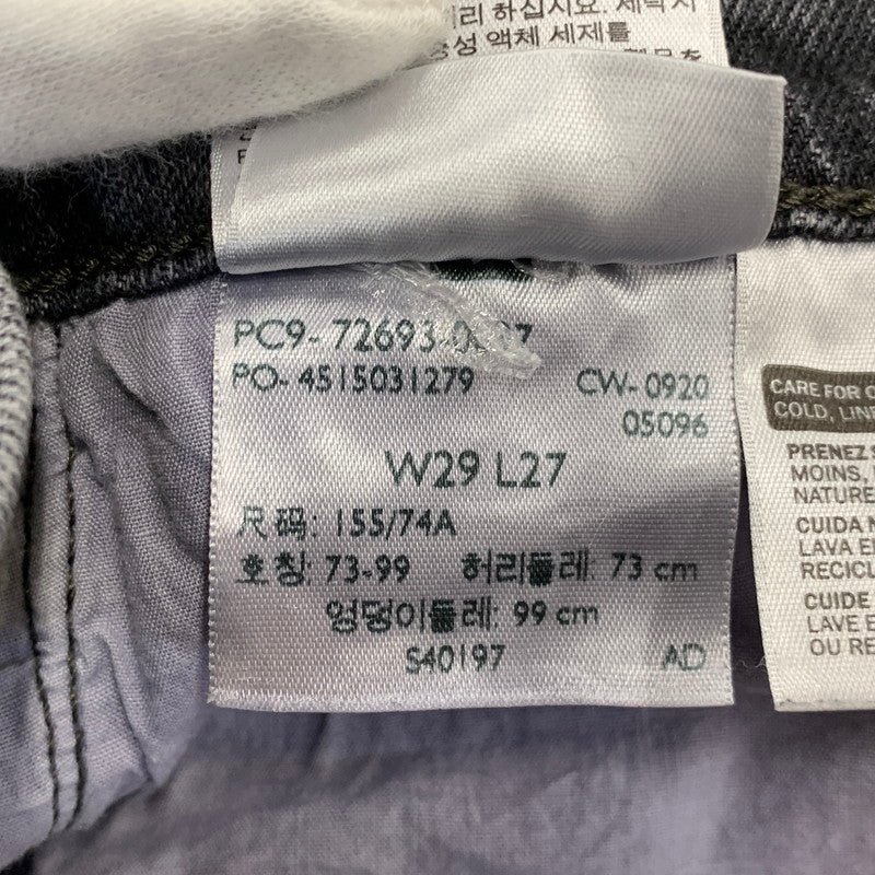 【中古品】【メンズ】 LEVI'S PREMIUM リーバイス プレミアム RIBCAGE STRAIGHT DENIM PANTS PC9-72693-0037 ストレート デニムパンツ ジーンズ ズボン ボトムス 158-260731-ay-06-izu サイズ：29×27 カラー：ブラック 万代Net店