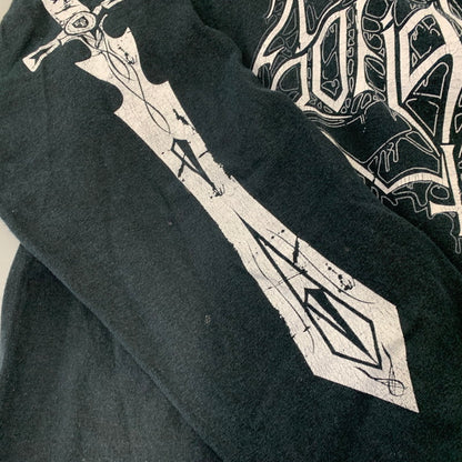 【中古品】【メンズ】 GILDAN ギルダン FOO FIGHTERS UK TOUR 2005 LS TEE ロングスリーブ Tシャツ 長袖 トップス 146-260731-ay-08-izu サイズ：M カラー：ブラック 万代Net店