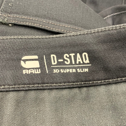 【中古品】【メンズ】 G-STAR-RAW ジースター ロウ D05385-6245-001 D-STAQ 3D SUPER SLIM スーパー スリム パンツ ボトムス 152-260801-yn-01-izu サイズ：32×32 カラー：ブラック 万代Net店