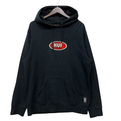 【中古品】【メンズ】 HUF ハフ × REAL SKATEBOARDS リアル スケートボード REAL HUF PULLOVER HOODIE リアル ハフ プルオーバー フーディ パーカー コラボ トップス 142-260731-ay-07-izu サイズ：M カラー：ブラック 万代Net店