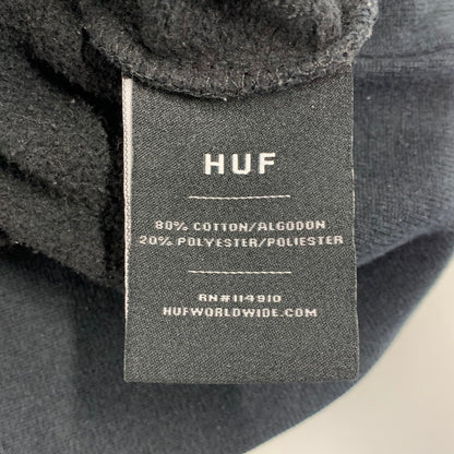 【中古品】【メンズ】 HUF ハフ × REAL SKATEBOARDS リアル スケートボード REAL HUF PULLOVER HOODIE リアル ハフ プルオーバー フーディ パーカー コラボ トップス 142-260731-ay-07-izu サイズ：M カラー：ブラック 万代Net店