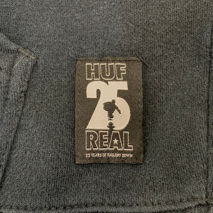 【中古品】【メンズ】 HUF ハフ × REAL SKATEBOARDS リアル スケートボード REAL HUF PULLOVER HOODIE リアル ハフ プルオーバー フーディ パーカー コラボ トップス 142-260731-ay-07-izu サイズ：M カラー：ブラック 万代Net店