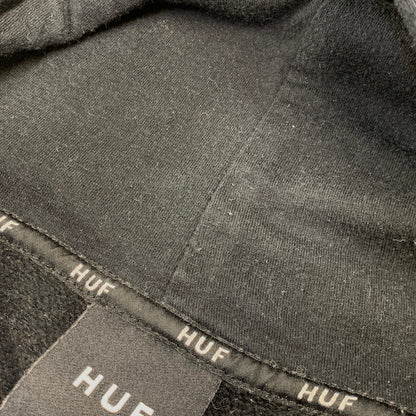 【中古品】【メンズ】 HUF ハフ × REAL SKATEBOARDS リアル スケートボード REAL HUF PULLOVER HOODIE リアル ハフ プルオーバー フーディ パーカー コラボ トップス 142-260731-ay-07-izu サイズ：M カラー：ブラック 万代Net店