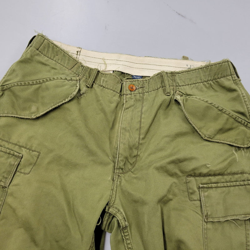 【中古品】【メンズ】 POLO BY RALPH LAUREN ポロバイラルフローレン 90S M-65 ARMY CARGO PANTS アーミー カーゴ パンツ ボトムス ズボン 157-260731-cs-17-izu サイズ：36/30 カラー：カーキ 万代Net店
