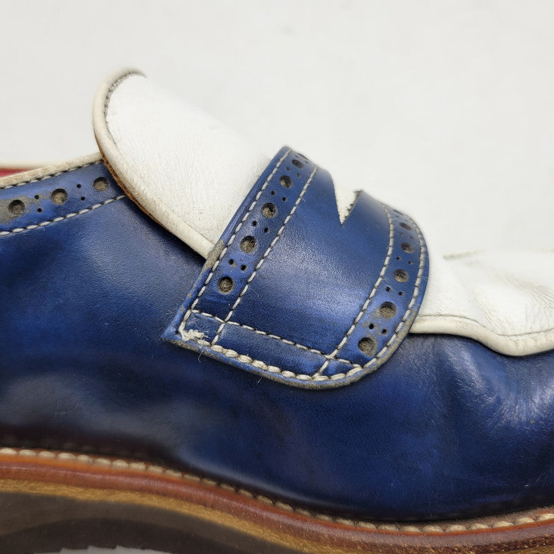 【現状渡し品】【メンズ】 R.J.B アールジェイビー COIN LOAFER 1667 コインローファー シューズ 靴 164-260802-as-12-izu サイズ：6 1/2 カラー：ネイビー×ホワイト 万代Net店