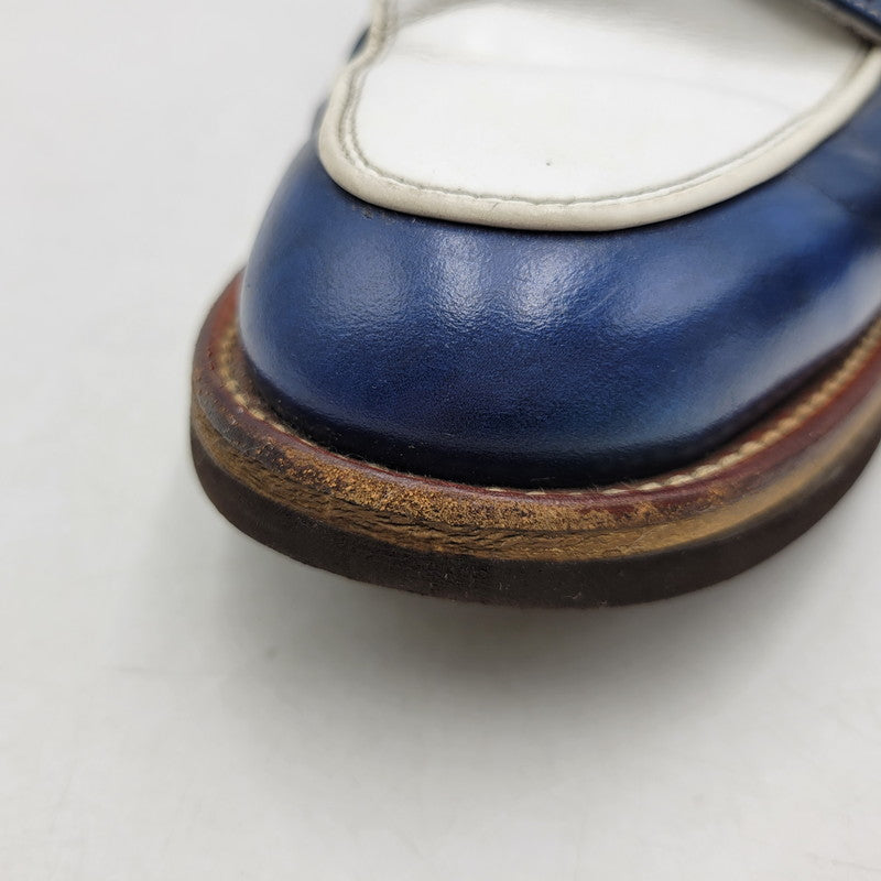 【現状渡し品】【メンズ】 R.J.B アールジェイビー COIN LOAFER 1667 コインローファー シューズ 靴 164-260802-as-12-izu サイズ：6 1/2 カラー：ネイビー×ホワイト 万代Net店