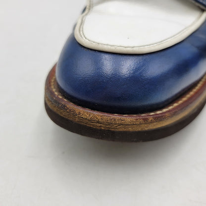 【現状渡し品】【メンズ】 R.J.B アールジェイビー COIN LOAFER 1667 コインローファー シューズ 靴 164-260802-as-12-izu サイズ：6 1/2 カラー：ネイビー×ホワイト 万代Net店