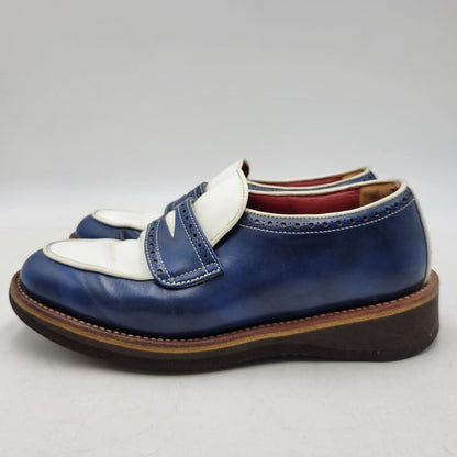 【現状渡し品】【メンズ】 R.J.B アールジェイビー COIN LOAFER 1667 コインローファー シューズ 靴 164-260802-as-12-izu サイズ：6 1/2 カラー：ネイビー×ホワイト 万代Net店